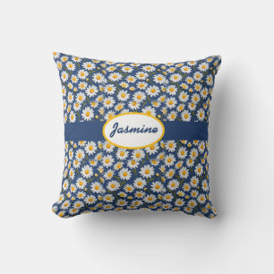 Cojín Decorativo Daisies ingleses en azul