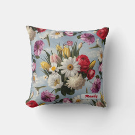 Cojín Decorativo Daisies, Lilies y Tulips