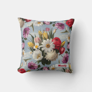 Cojín Decorativo Daisies, Lilies y Tulips