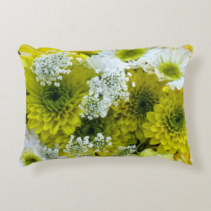 Cojín Decorativo Daisies, Mamáes y el Bouquet de encaje de la Reina