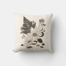 Daisies y hojas - transparentes en crema.