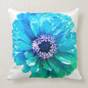Cojín Decorativo Daisy azul verde azulado