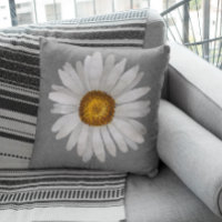Daisy Blanca de Moda Acuarela Gris