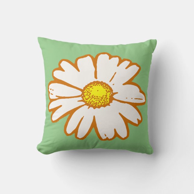 Cojín Decorativo Daisy blanco (Anverso)