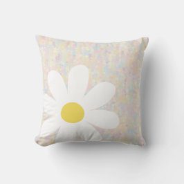 Cojín Decorativo Daisy blanco con puntos pastel