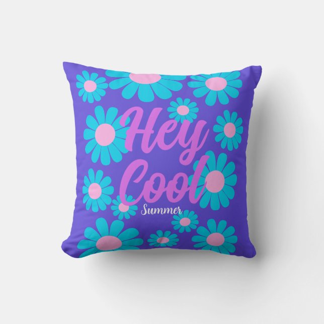 Cojín Decorativo Daisy Blue Lilac (Anverso)