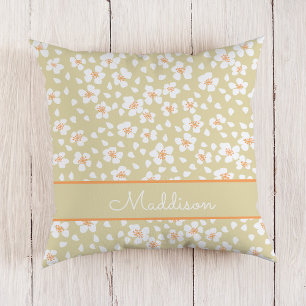 Cojín Decorativo Daisy Floral Custom Name