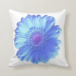 Cojín Decorativo Daisy gerbera azul