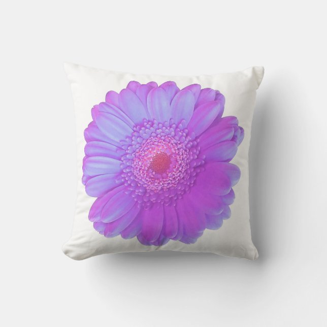 Cojín Decorativo Daisy gerbera morada (Anverso)