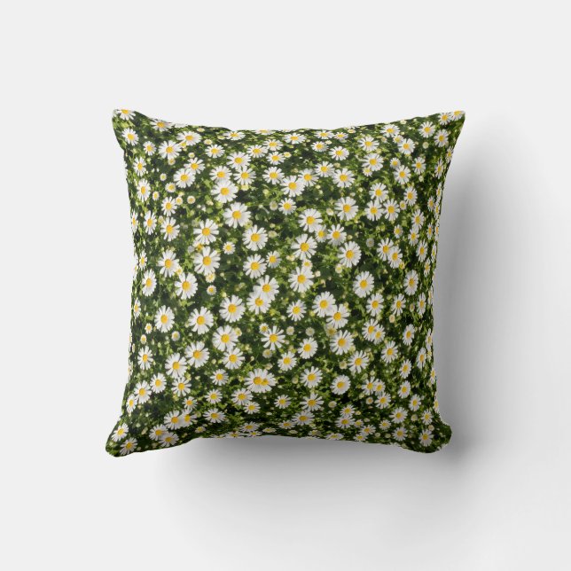 Cojín Decorativo Daisy Meadow Polyester Throw Pillow (Reverso)