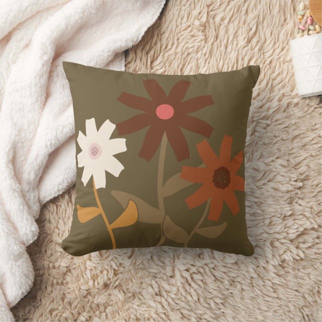 Cojín Decorativo Daisy moderno de medio siglo (Manta)