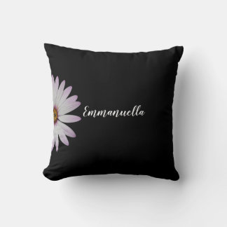 Cojín Decorativo Daisy negro y blanco personalizado