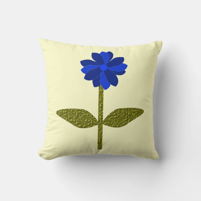 Cojín Decorativo Daisy Ocean Blue Pillow (Anverso)