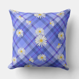 Cojín Decorativo Daisy Plaid Blues