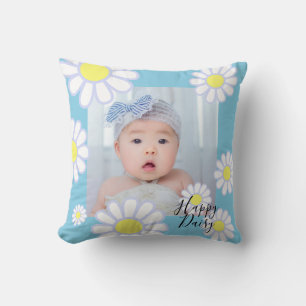 Cojín Decorativo Daisy Simple Blue Photo
