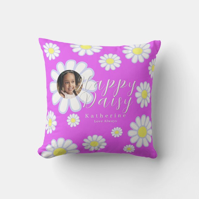 Cojín Decorativo Daisy Simple Photo Violet (Anverso)