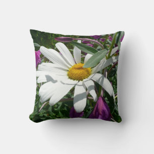 Cojín Decorativo Daisy y Fireweed Wildflower
