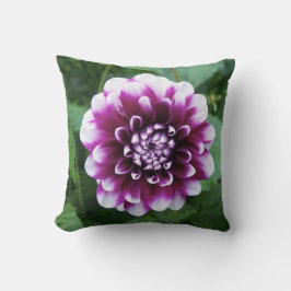 Cojín Decorativo Dalia púrpura y blanca