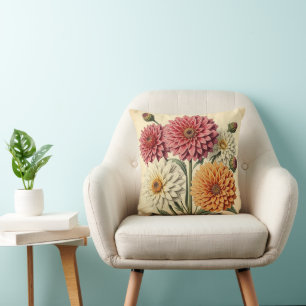 Cojín Decorativo Dalia Vintage en papel desgastado
