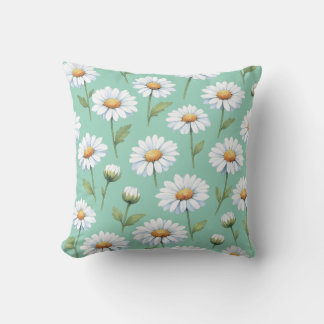 Cojín Decorativo Dalias de acuarela en