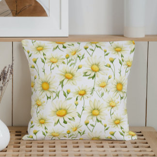 Cojín Decorativo Dalias en acuarela