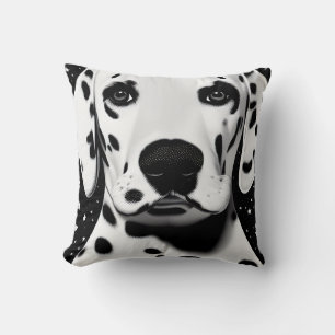 Cojín Decorativo Dalmacia retro negro y blanco
