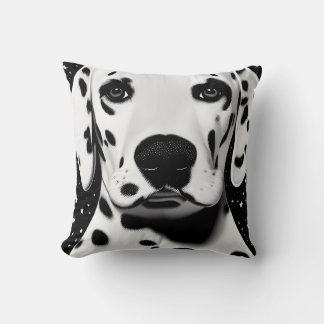 Cojín Decorativo Dalmacia retro negro y blanco