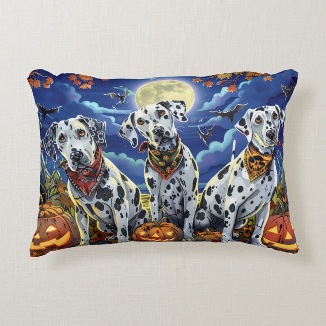 Cojín Decorativo Dálmata Halloween Espeluznante (Anverso)