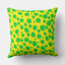 Cojín Decorativo dálmata puntos blanco verde punto de impresión ani