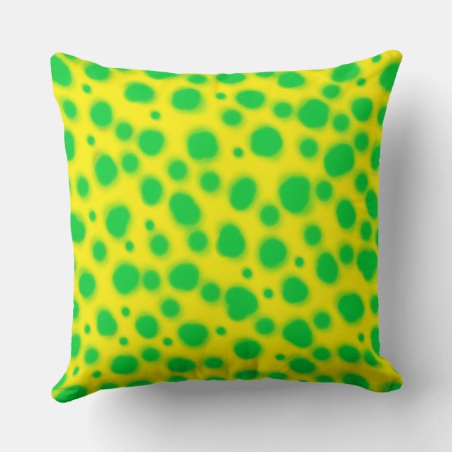 Cojín Decorativo dálmata puntos blanco verde punto de impresión ani (Reverso )