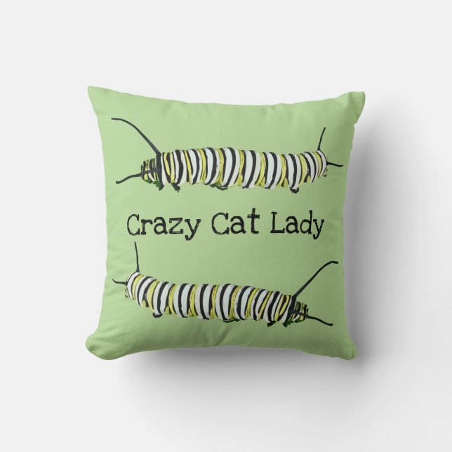 Cojín Decorativo Dama de gato loca (Anverso)