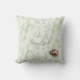 Cojín Decorativo Dama de Jardín Hermoso Coccinella