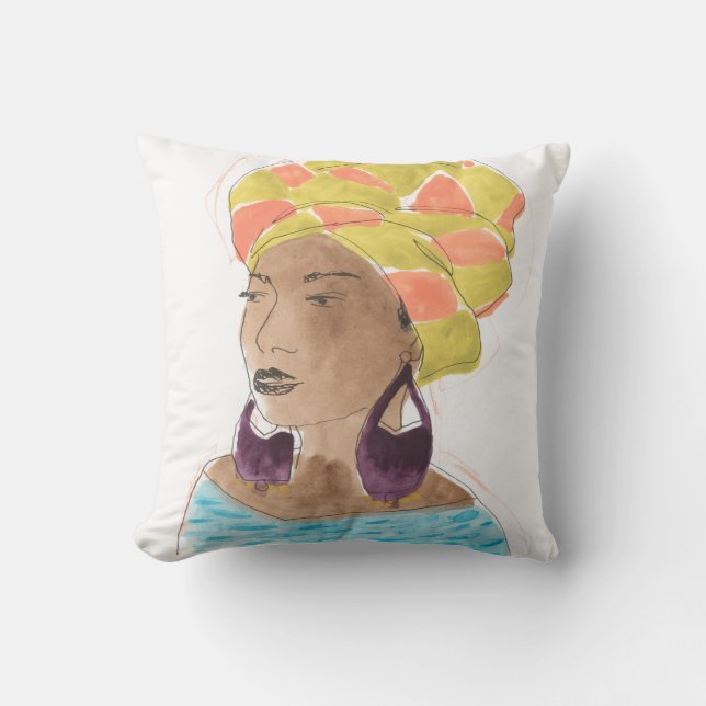 Cojín Decorativo Dama fuerte y bella (Anverso)