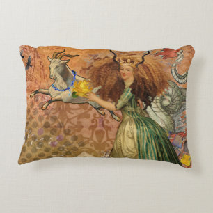 Cojín Decorativo Dama Renacentista Capricornio Fantasía Vintage Zod