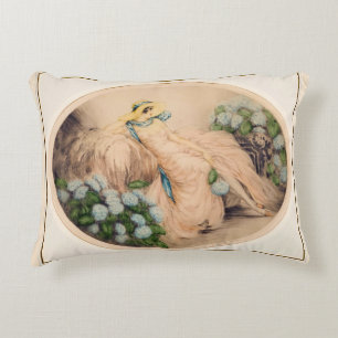 Cojín Decorativo Dama rosa de Louis Icart