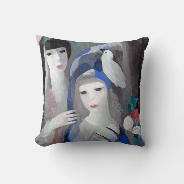 Cojín Decorativo Dama y paloma, Marie Laurencin (Anverso)