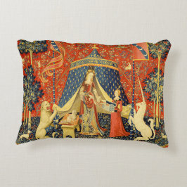 Cojín Decorativo Dama y Unicornio Tapiz Medieval: Arte Francés