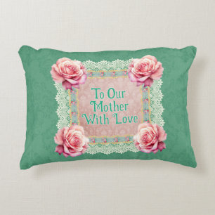Cojín Decorativo Damas de color rosa rosa vintage personalizadas