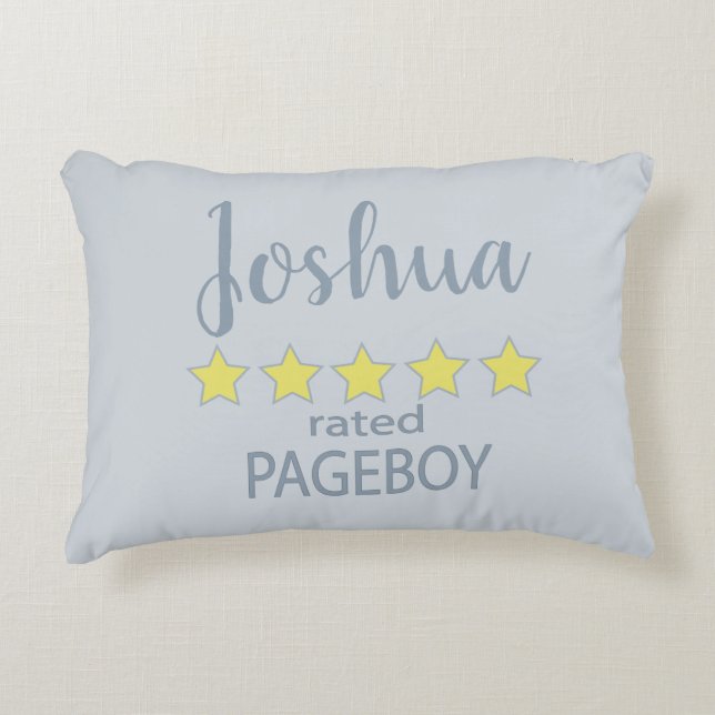 Cojín Decorativo Damas y Caballeros de Boda y Cortejo 5 Estrellas P (Anverso)