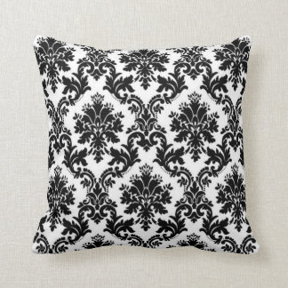 Cojín Decorativo Damasco blanco y negro