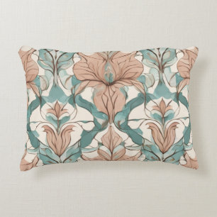 Cojín Decorativo Damasco de Floral Rosa Botánica Moderno