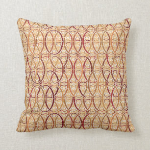 Cojín Decorativo Damasco del Arabesque - marrón y moreno del