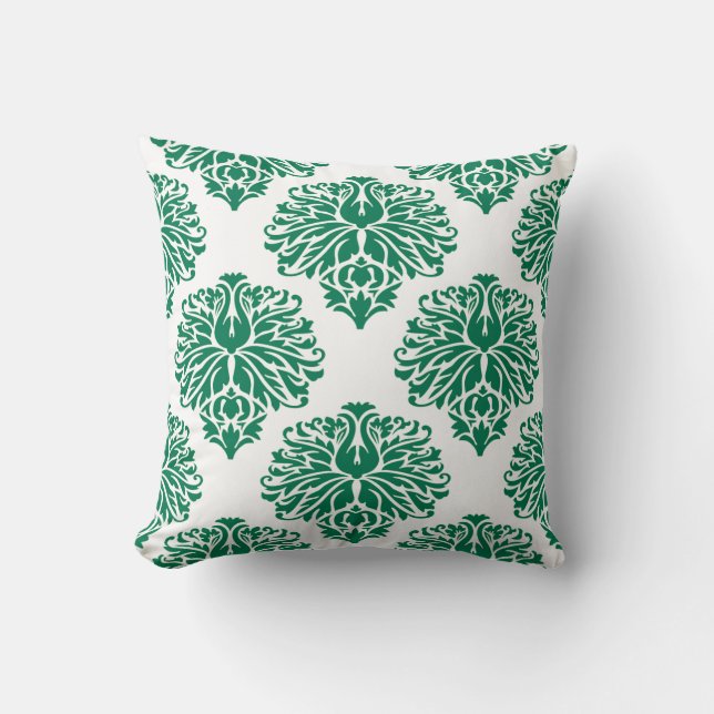 Cojín Decorativo Damasco Emerald Elegant (Anverso)