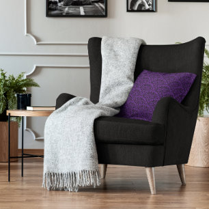 Cojín Decorativo Damasco floral Royal Purple y Black Rosa