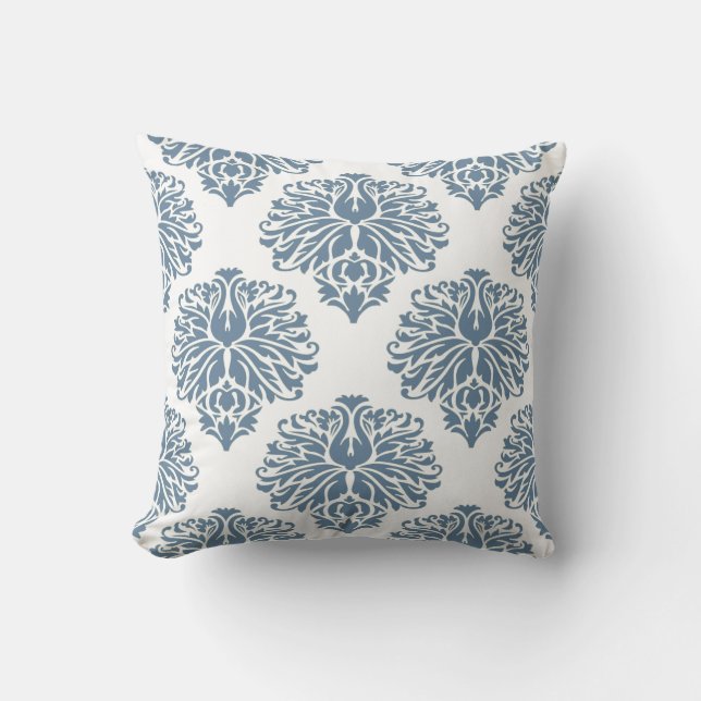 Cojín Decorativo Damasco Gray Elegant Francés (Anverso)