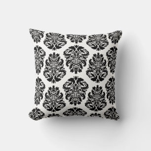 Cojín Decorativo Damasco Negro Chic