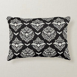 Cojín Decorativo Damasco negro y blanco