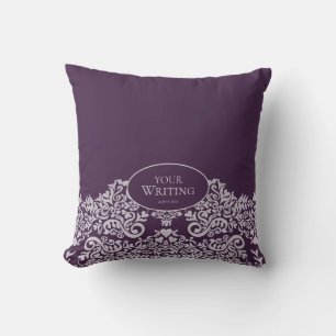 Cojín Decorativo Damasco Personalizado Ciruela Real