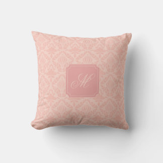Cojín Decorativo Damasco Rosa Floral Elegante
