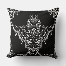 Cojín decorativo Damask de Black & White Victorian